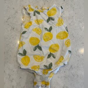 Lemon Print Baby Romper
